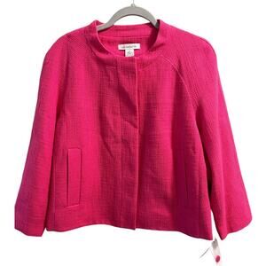 Liz Claiborne, Easy Elegance, Modern Pink Jacket, L, NWT